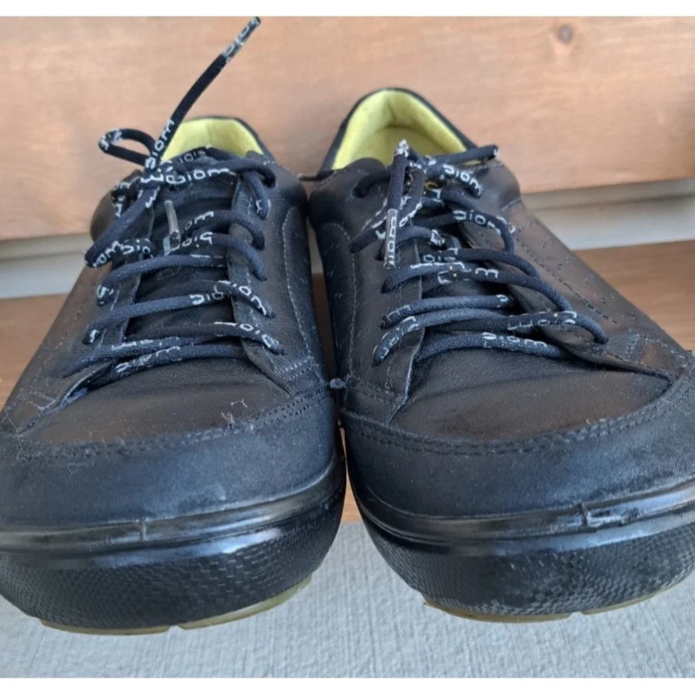 Ecco Biom Grip Mens Black Leather Comfort Shoes Sneakers EU 44 US 10 10.5 Low To